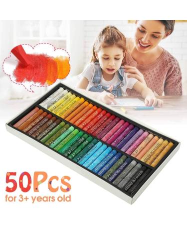 Professional Oil Pastel Set - 50 Vibrant Colors for Artists, Students & Beginners - Buy Online on SooperMarket.com