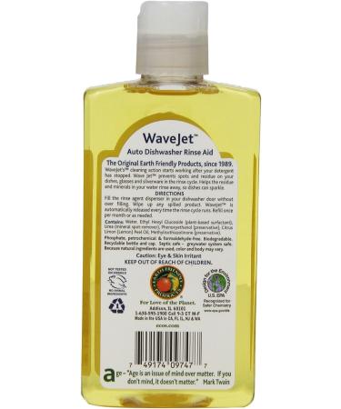 Earth Friendly Products Wave Jet Rinse Aid 8oz Bottle (Pack of 12) - Eco-Friendly Solution for Sparkling Dishes - Buy Online on SooperMarket.com