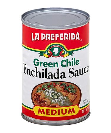 La Preferida Mexican Foods Green Chile Enchilada Sauce, Medium | Salsa de Chile Verde para Enchiladas | 10 OZ (Pack of 12) 1 Count (Pack of 12)