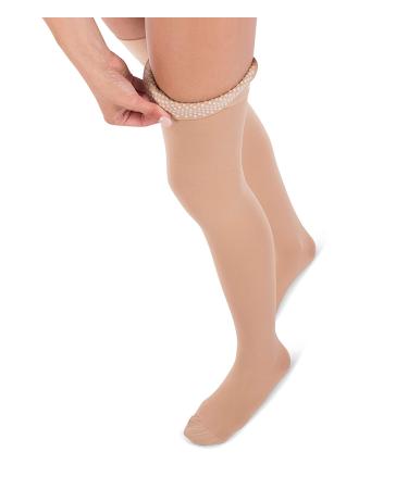 Jomi Compression Thigh High 20-30mmHg Premiere Closed Toe - Beige Large (1 Pair) - Made in USA - Buy Online on SooperMarket.com