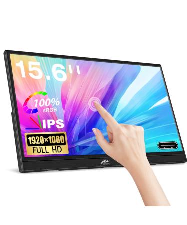 Kenowa 15.6 inch TouchCreen Portable Monitor HDR portable monitor 1920x1080 Eye Care IPs screen with HDMI USB Type-C for Raspberry Pi/Computer/Laptop/PC/PS4/Xbox external monitor 15.6 "