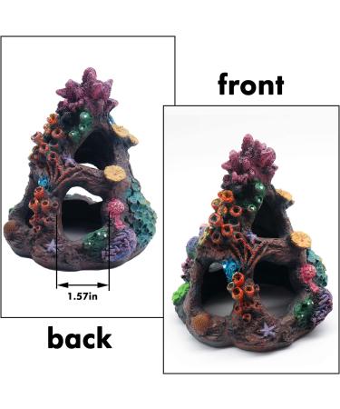 Aihotim Coral Aquarium Reef Decoration - Resin Fish Tank Mountain Cave Ornament for Betta Fish - Buy Online on SooperMarket.com