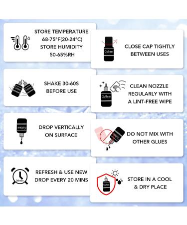 Transparent Eyelash Extension Glue - Fast Drying Clear Adhesive (0.17fl.oz / 5ml) for Professional Eyelash Extensions - 6 Week Retention - Buy Online on SooperMarket.com