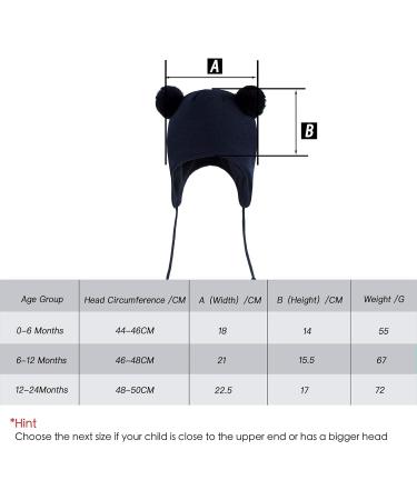 LANGZHEN Toddler Winter Hat Earflap Knit Cap for Baby Boys Girls 6-12 Months - Navy - Buy Online on SooperMarket.com