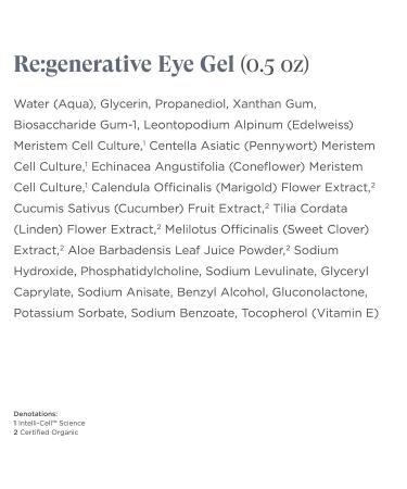 Intelligent Nutrients Re Generative Eye Gel - Plant Stem Cell Eye Treatment (0.5 oz) - Buy Online on SooperMarket.com