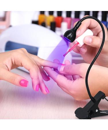 Geisofu 395nm UV Nail Lamp with Clamp | Portable Black Light LED UV Lamp for Gel Nails | 4 Dimming Levels | 5V USB Input - Buy Online on SooperMarket.com