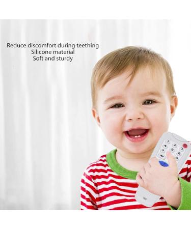 Buy Baby Teether Simulation Remote Control Soft Silicone Teething Toy - Safe & Durable | Beige White | International Shipping - Buy Online on SooperMarket.com