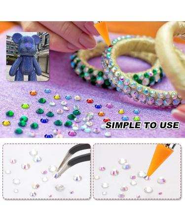 1500 PCS Flat Back Crystal Rhinestones Set with Tweezers and Picker Pen - Professional Nail Art Gems for Salon & Craft Decoration - Buy Online on SooperMarket.com