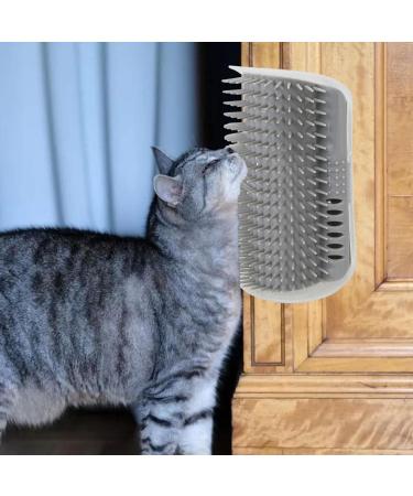 certainoly Cat Self Groomer - Soft Cat Grooming Brush - Soft Wall Corner Scratcher Massage Combs Grooming Brush Tool for Kitten Puppy with Long or Short Gray - Buy Online on SooperMarket.com