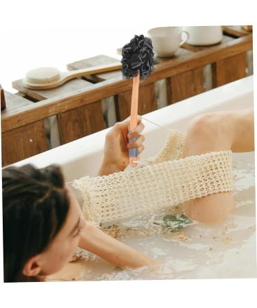 Charcoal Bath Ball & Long Handle Shower Sponge - Exfoliating Body Scrubber for Women & Adults | Skin Cleaning Essentials - Buy Online on SooperMarket.com