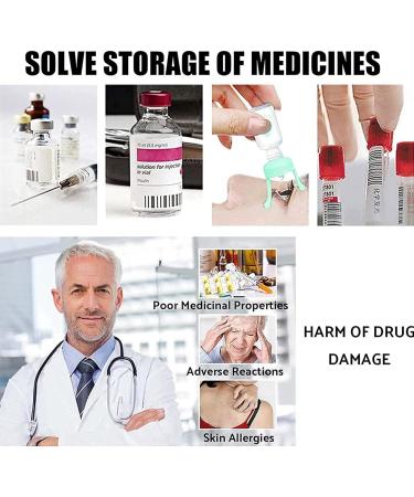 Insulin Cooler Refrigerated Box Mini Drug Constant Temperature Refrigerator Drug Reefer 2-8 for Insulin Serum Eye Drops Storage Champagnegold-220V-Battery*1 Battery*1 Champagnegold - Buy Online on SooperMarket.com