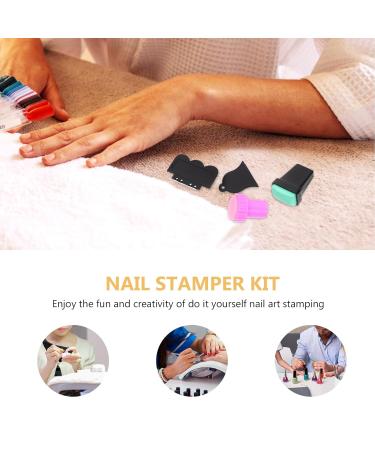 Frcolor 3 Piece Nail Stamp Set - 4 Design Stamp Scrapers | Nail Art Accessories for Creative Manicures - Buy Online on SooperMarket.com