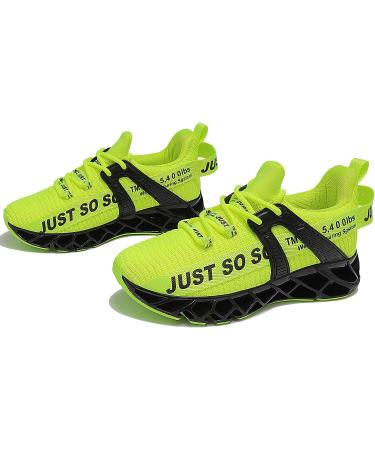 louheve Kids Breathable Fashion Sneakers | Boys Girls Running Shoes | Green Tennis Shoes for Kids 4 Big Kid - Buy Online on SooperMarket.com