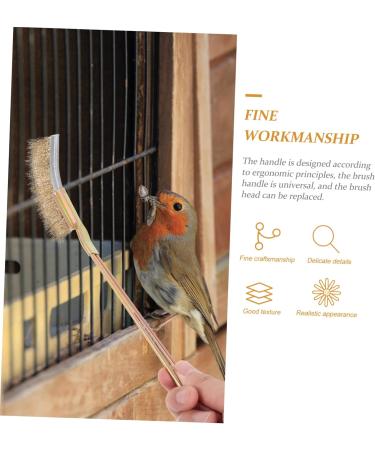 PRETYZOOM 1 Set Bird Cage Cleaning Brush Metal Cleaner Bird Brush Cleaning Bird Cage Accessories Bird Supplies 24X3X2CM As Shown - Buy Online on SooperMarket.com