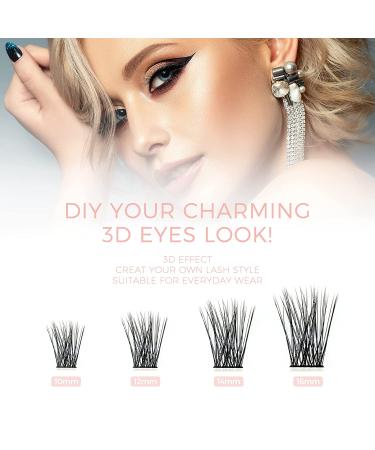 LANKIZ DIY Natural Look Individual Eyelash Extensions 0.07mm 10-16mm Mix - Reusable Soft Lightweight Lash Clusters at Home - Fluffy Style02 - Buy Online on SooperMarket.com