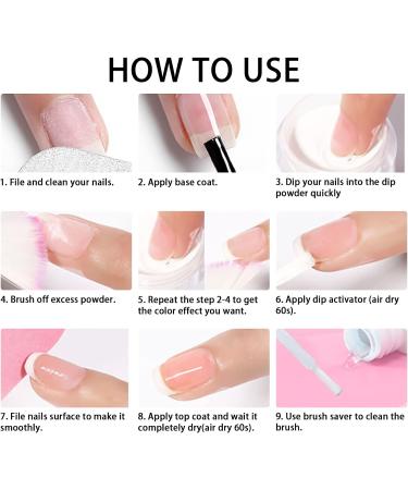 Lofuanna Nude Pink Dip Powder Nail Kit - Easy DIY French Manicure at Home or Salon - No UV/LED Needed - Buy Online on SooperMarket.com