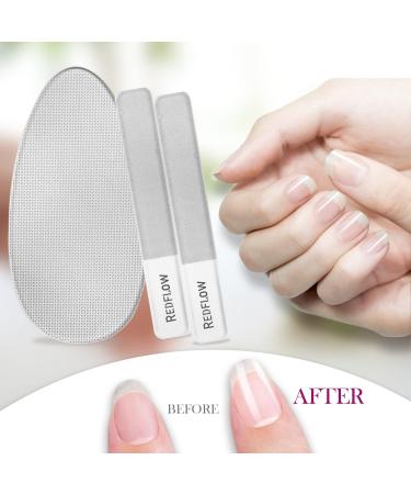 RedFlow Nano Glass Nail File and Foot File Set - Professional Manicure Kit for Natural Nails, Callus Removal & Dead Skin - 3 Piece Set - Buy Online on SooperMarket.com