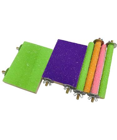 PINVNBY Bird Perch Stand Toy Natural Wooden Parrot Claw Sticks Budgie Playground Grinding Paw Cage Accessories Exercise Toy for Cockatiel Conure Parakeet - Buy Online on SooperMarket.com