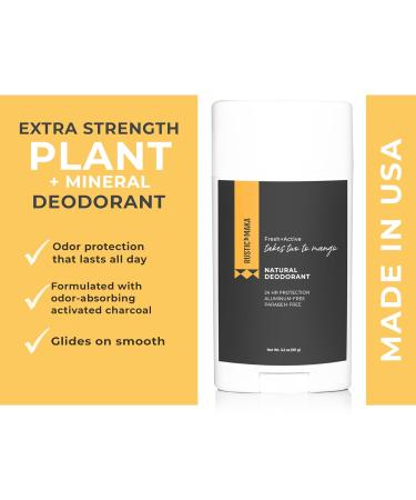 Rustic MAKA Natural Deodorant Takes Two To Mango (Mango + Lime) Free of Aluminum Baking Soda & Parabens Activated Charcoal + Magnesium Continuous Odor Control - Buy Online on SooperMarket.com