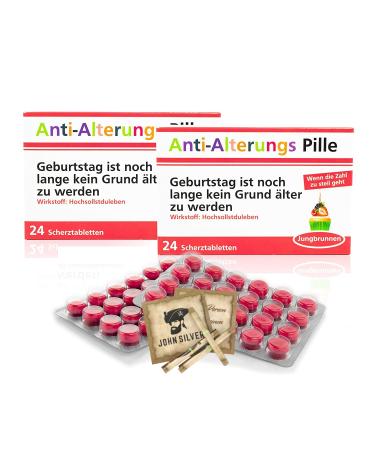 Anti-aging pills chocolate lentils 2 x 22g with John Silver oracle sayings