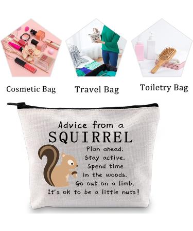 Advice from a Squirrel Makeup Bag - Perfect Gift for Squirrel and Nature Lovers - Buy Online on SooperMarket.com