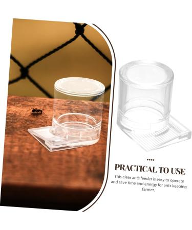 COLLBATH Pet Water Feeder Ant Water Feeders Water Feeding Cup for Ant Nest Ant Keeping Transparent Plastic - Buy Online on SooperMarket.com