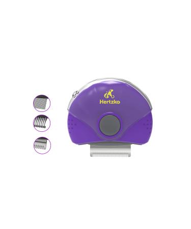 Hertzko 3 in 1 Pet Deshedding, Demattaning and Combing Tool.- Gently Removes Loose Undercoat, Mats and Tangled Hair. Great for Travel! Compact Brush for Dogs, Cats, Horses and Small Animals