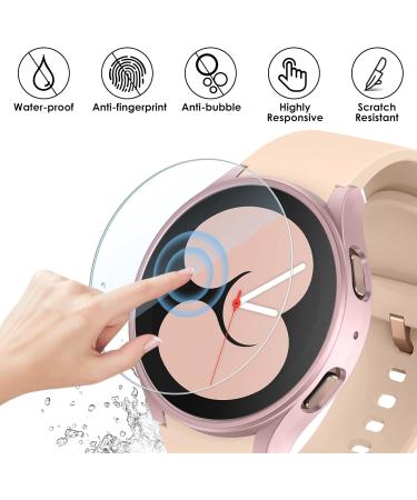 KIMILAR 5+5 Pack Galaxy Watch 5/4 Screen Protector Case 40mm - Anti-Fog Tempered Glass & PC Bumper for Samsung Galaxy Watch 5 40mm and Galaxy Watch 4 40mm - Black/Silver/Clear/Rose Gold/Pink - Buy Online on SooperMarket.com