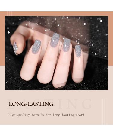 Shefave Silver Nail Polish Glitter Nail Polish - Long Lasting Glossy Easy Peel off Nail Varnish No Need Cure Nails Gel Non Toxic Nail Polishes - DIY Nail Art Manicure at Home Salon 10ml #J12 - Buy Online on SooperMarket.com