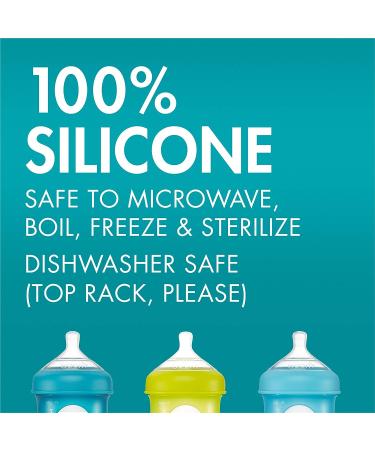 Boon NURSH Silicone Replacement Nipple - 3 Count, Slow Flow, Stage 1, Birth and Up - Air-Free Feeding - Buy Online on SooperMarket.com