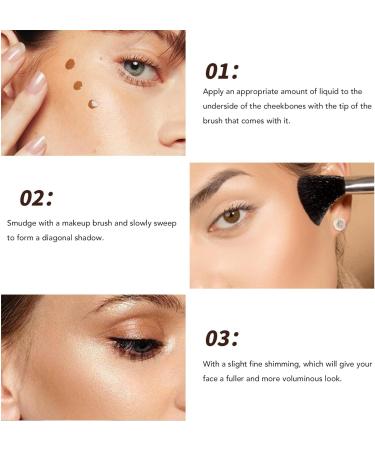 Bronzer Contour Liquid Shiny Highlighting Bronzer Liquid Conceal Pore Improve Dullness Safe for Body for Men - Buy Online on SooperMarket.com