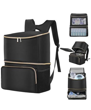 Wolka Breast Pump Bag,Diaper Bag,Breastmilk Cooler Bag Black