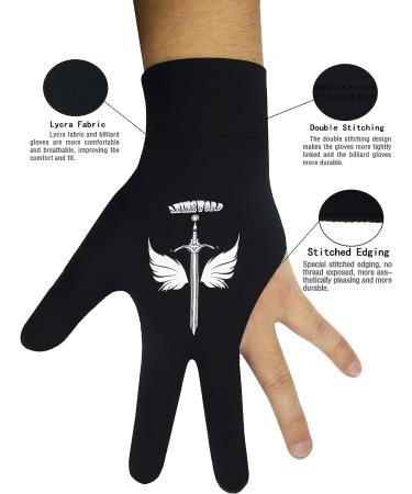 ANIMSWORD 2 Piece/Set Breathable Snooker Cue Sport Gloves for Left Hand - Large Black - Buy Online on SooperMarket.com