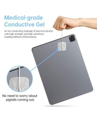12 Pack 4'' x 4'' XL TENS Unit Replacement Pads with Holder - Compatible with AUVON TENS 7000 EMS Machine - Buy Online on SooperMarket.com