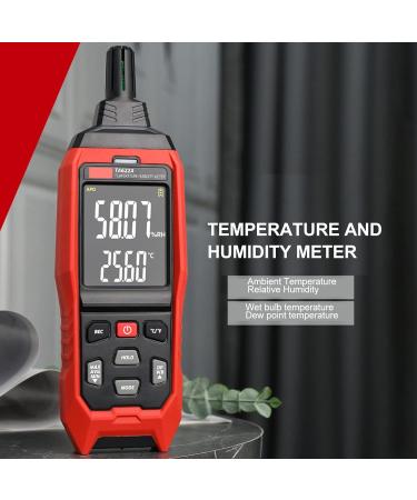 Digital Temperature and Humidity Meter with LCD Display | Dew Point & Wet Bulb Hygrometer - International Shipping Available - Buy Online on SooperMarket.com