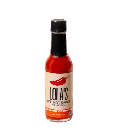 Lola's Fine Hot Sauce - Trinidad Scorpion | 5 Fl Oz | Family Recipe | All-Natural, Gluten-Free, Keto | Perfect for Chili, Soups and Fish Tacos Trinidad Scorpion 5 Fl Oz