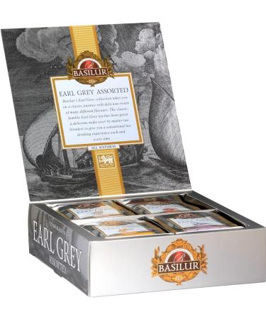 Basilur Ceylon Black Tea Earl Grey Assorted 40 Enveloped Tea Bags - Premium Quality Tea Blend - Buy Online on SooperMarket.com