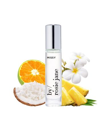 By Rosie Jane Fragrance Oil (Missy) - Clean Fragrance for Women - Notes of Coconut Green Mandarin Pineapple and Frangapani - Paraben-Free Vegan Cruelty-Free Phthalate-Free (7ml) Missy (Frangipani)
