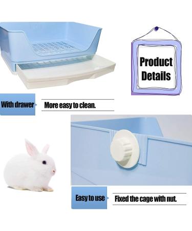 Kathson Large Rabbit Litter Box - Potty Corner Toilet with Drawer for Small Pets - Brown - Buy Online on SooperMarket.com