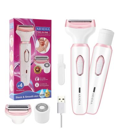 Electric Razors for Women, shavers for Women, Painless 2 in 1 Wet and Dry, Shaver for face, Legs and underarms, USB Rechargeable Cordless Hair Clipper