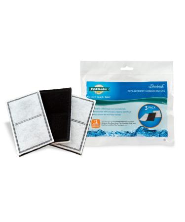 PetSafe Drinkwell Replacement Dual Cell Carbon Filters for PetSafe Dog and Cat Water Fountains, Fresh Filtered Water, Available in 3-Pack - PAC00-13067, 6-Pack, 9-Pack, 12-Pack 3 Filters