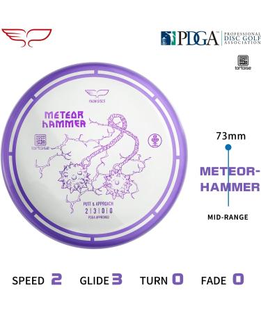 Yikun Professional Disc Golf Putter & Approach Meteor Hammer - Tortoise Fruit Line 170-175g | Perfect for Outdoor Games | Competition Disc, Purple Bronzing - Buy Online on SooperMarket.com