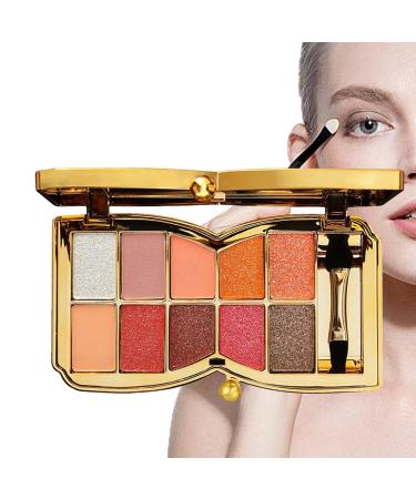 10 Colors Glitter Eyeshadow Pallet Shimmer Colorful Eyeshadow Palette Makeup Diamond Bright Makeup Shimmery Highly Pigmented Waterproof Long-lasting Sweatproof Practice Make Up