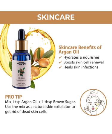 Buy Nykaa Naturals 100% Pure Cold Pressed Argan Oil for Women 1 oz | International Shipping Available - Buy Online on SooperMarket.com