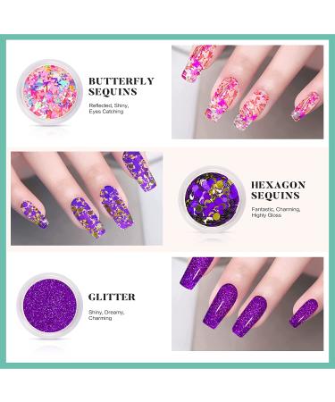 Morovan Poly Gel Nail Kit with 48W LED Lamp and Glitter Prep - Extension Gel, Primer, & Nail Art Supplies - Buy Online on SooperMarket.com