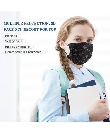 Sooqoo 50 Pack Disposable Printed Face Mask - Individually Packaged Black/Gray - Buy Online on SooperMarket.com