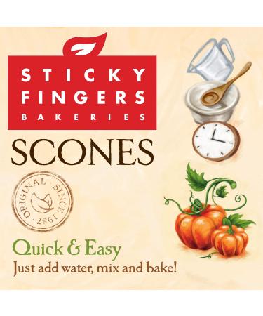 Sticky Fingers Bakeries Pumpkin Spice Scone Mix - Just Add Water, Mix & Bake - 2 Packs, 24 Scones - Buy Online on SooperMarket.com