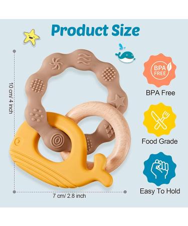 Buy Blue Whale Silicone Bite Ring Toy | BPA-Free Baby Teething Aid | Soft & Safe for Infants | International Shipping Available - Buy Online on SooperMarket.com