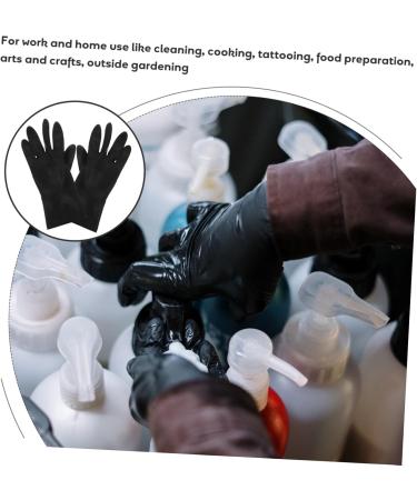Gogogmee 3 Pairs Hair Shampoo Gloves Black Rubber Gloves Reusable Men Shampoo Dying Man Tool Belt Hair Dye Large - Buy Online on SooperMarket.com