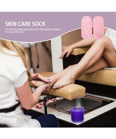 Lurrose Moisturizing Gel Heel Socks - Silicone Anti-Corn Foot Care Anti-Slip Barre & Ballet Dance Socks - Fitness & Gym Floor Use - Pink - Buy Online on SooperMarket.com